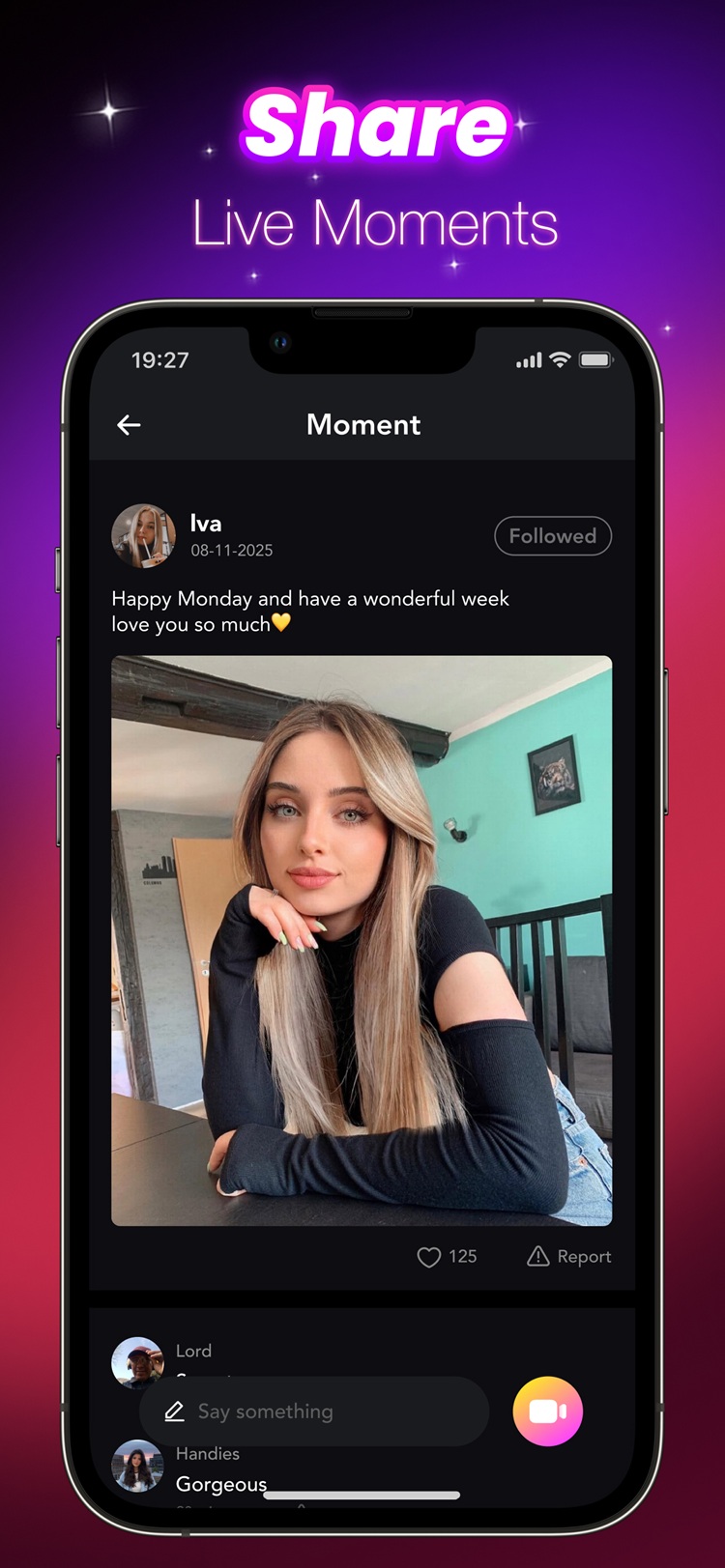 App video call screen